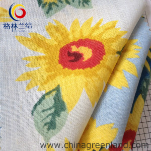 Cotton Linen Printed Woven Fabric for Shirt Garment Textile (GLLML059)